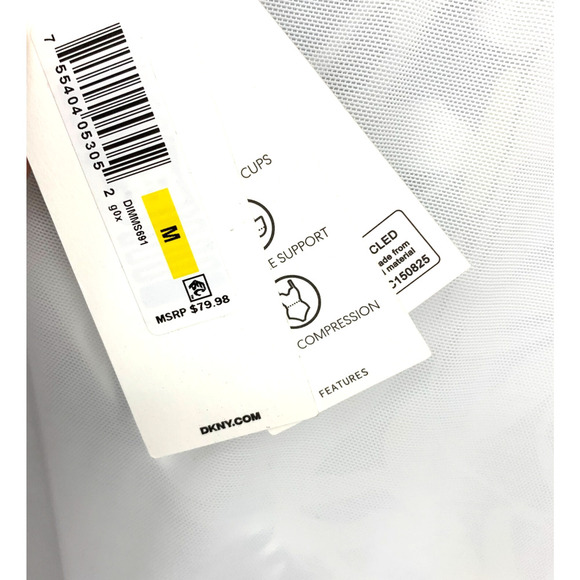 NWT DKNY Sz M Black & Yellow Floral Ruffle Trim One Piece Swim Bathing Suit NEW - Picture 6 of 9